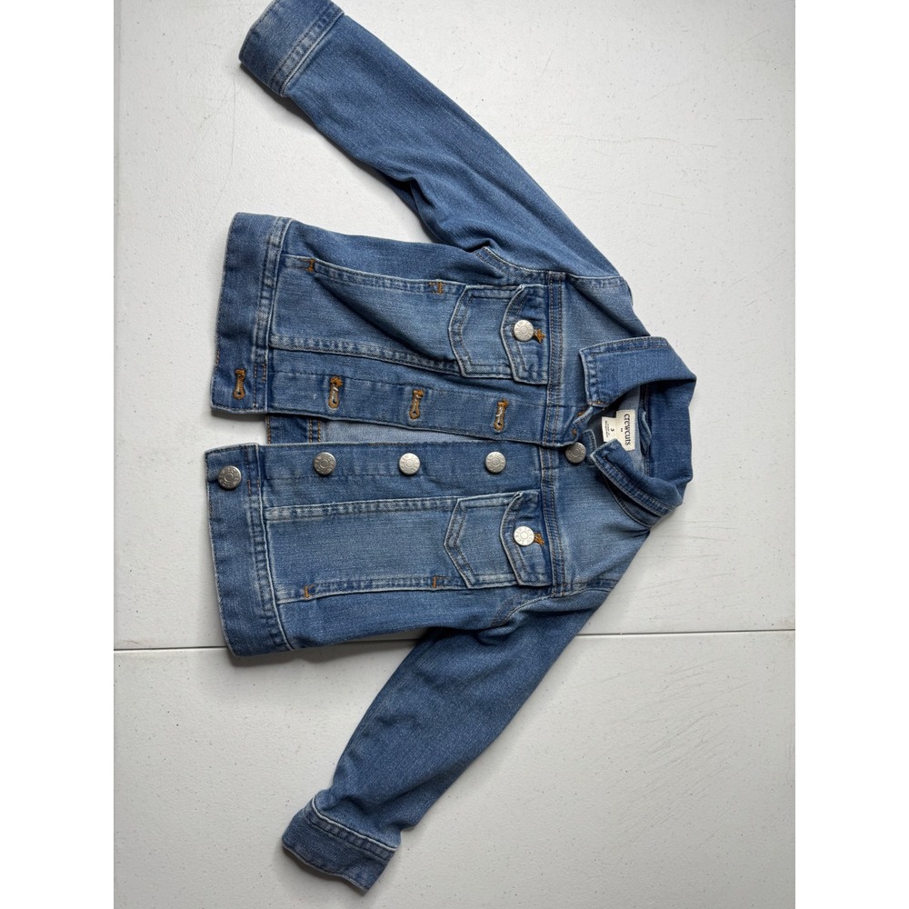 Crewcuts J.Crew Kids Denim Trucker Jacket Medium Wash Blue Size 3